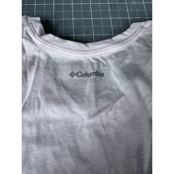 Columbia Women's Daisy Days Graphic Tank Top Sz S Orange & Cream Activewear - Picture 7 of 7